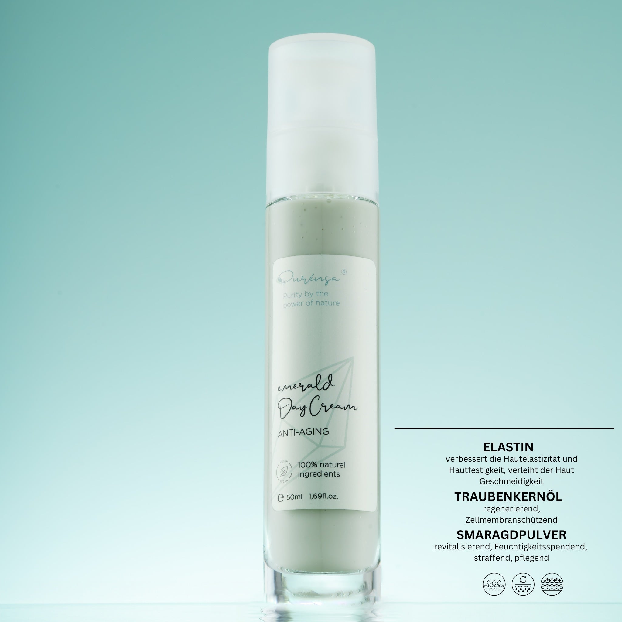Emerald Day Cream I with Elastin and Emerald Powder
