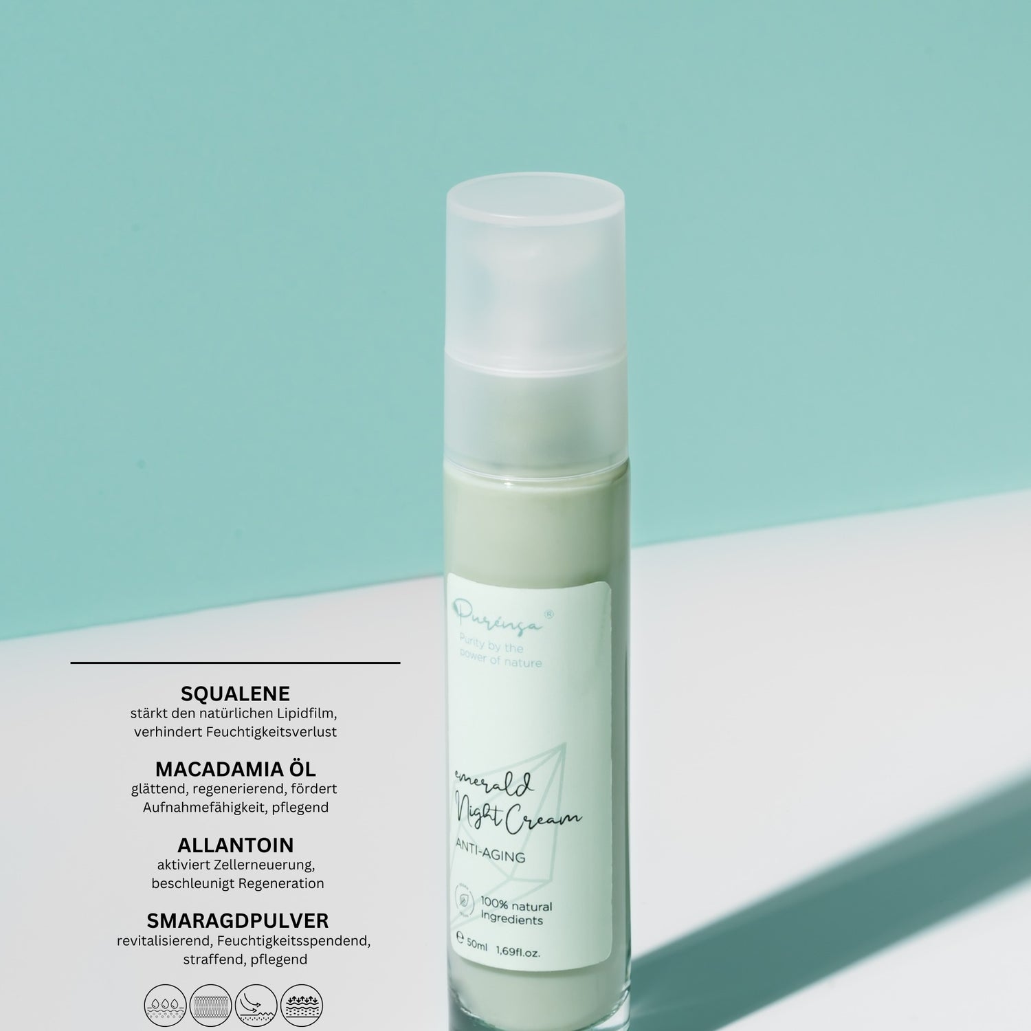 Emerald Night Cream I with Squalane &amp; Emerald Powder